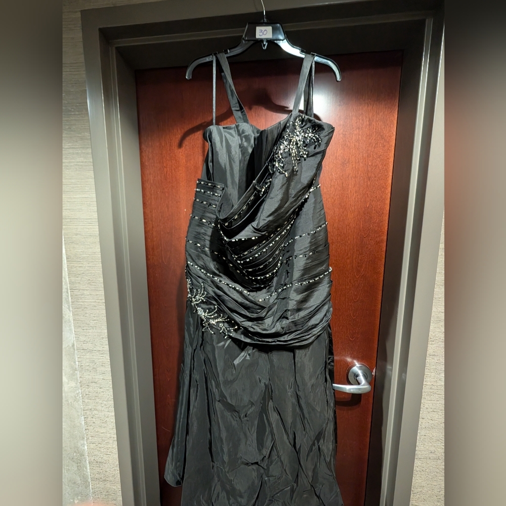 Cassandra Stone Black Prom Evening Dress Size 30